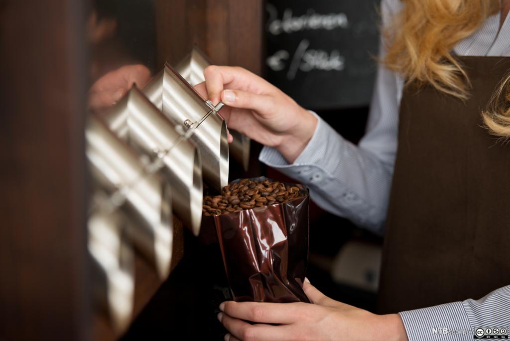 Kaffeforretning. Foto.