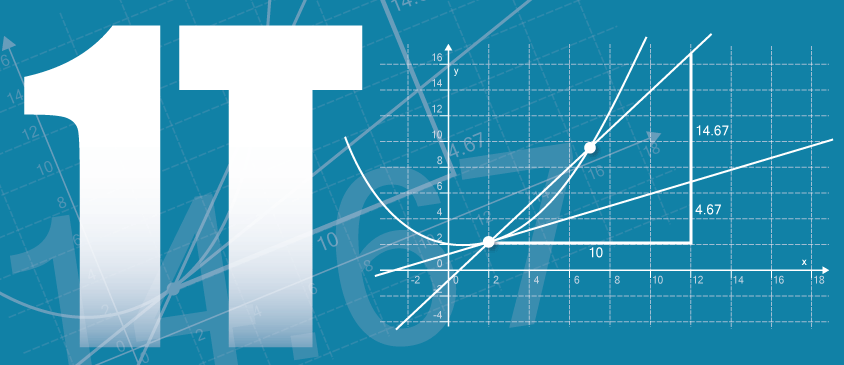 Forsidebilde matematikk 1T. Illustrasjon.