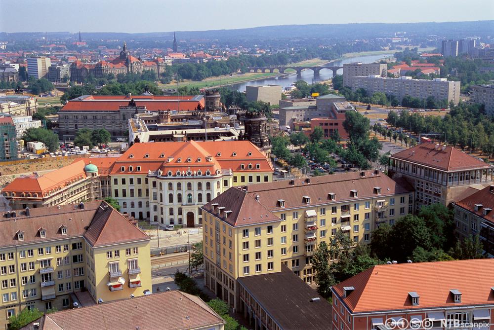 Oversiktsbilde av Dresden. Foto.