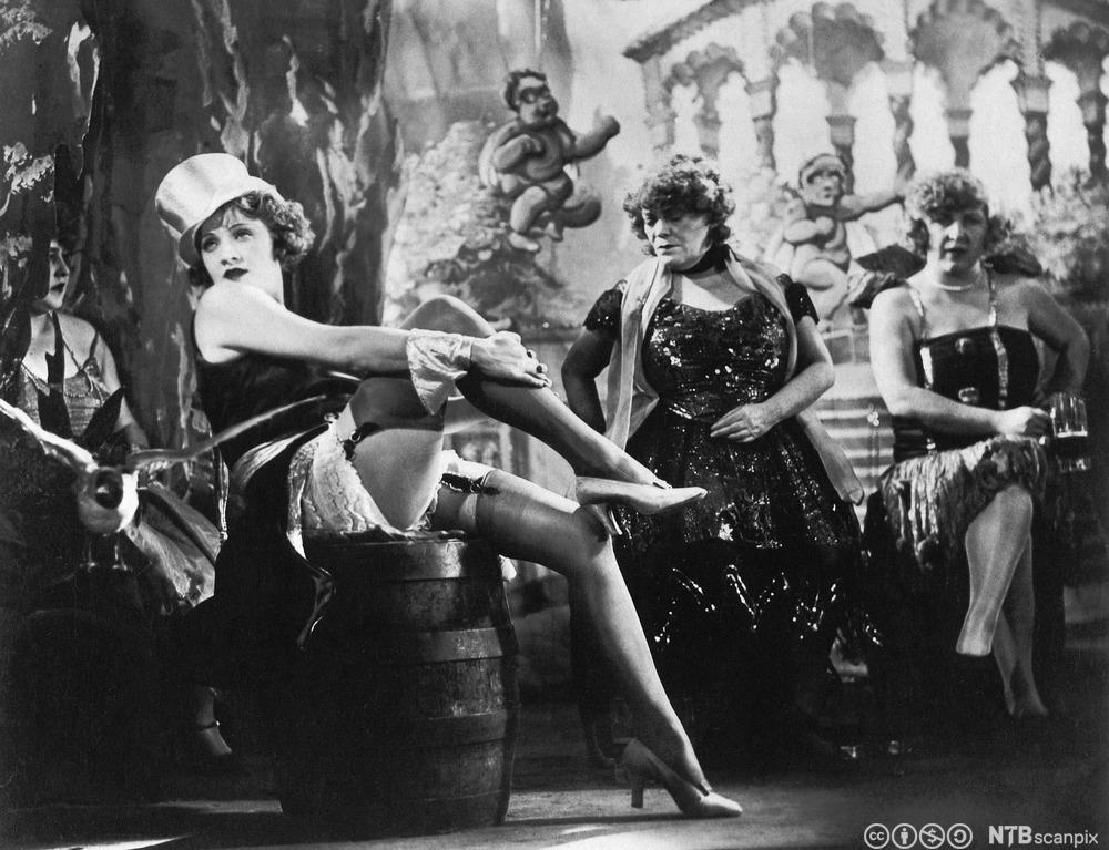 Marlene Dietrich i filmen Der blaue engel (1929)