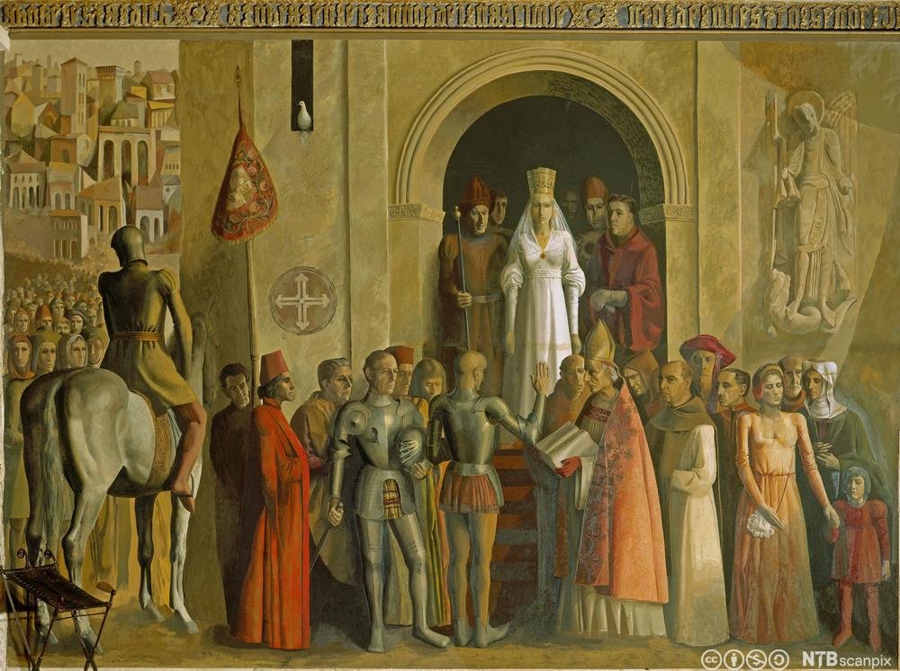 Maleri av Isabella av Castillas kroning