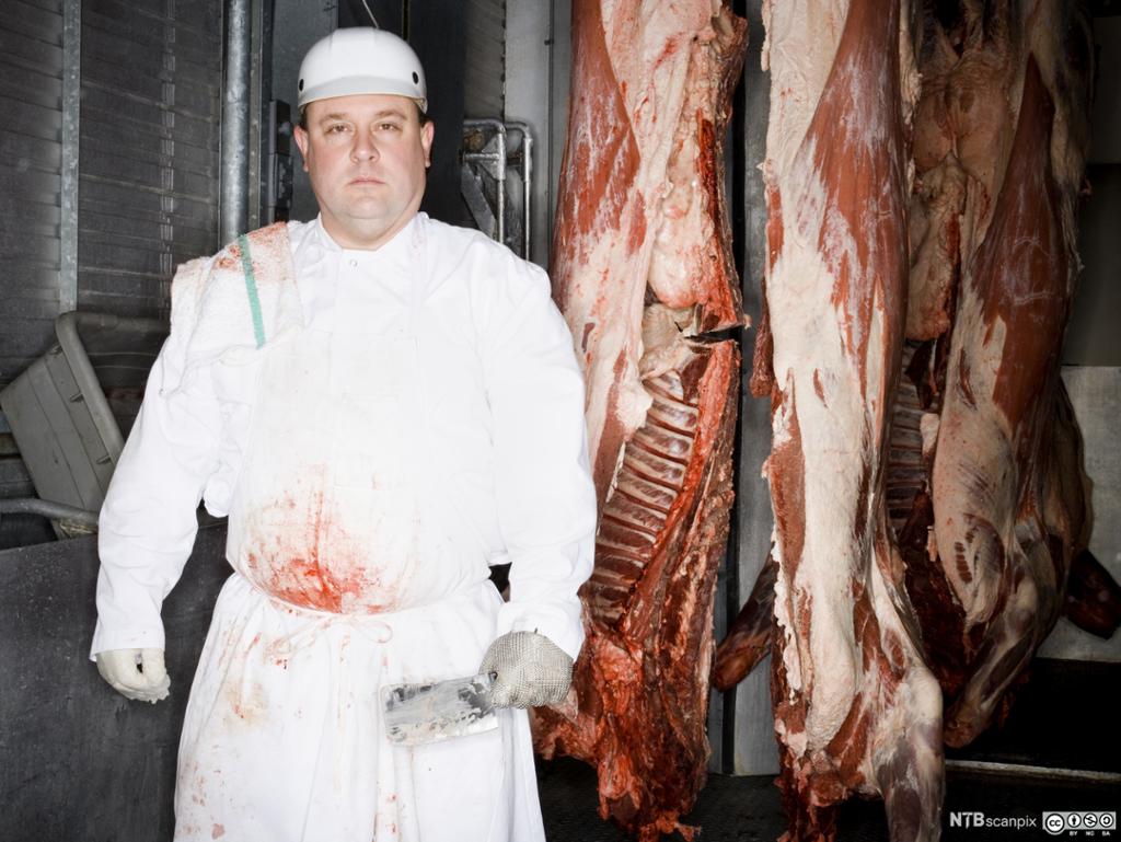 Kjøttskjærer Erland Struperud. Foto.