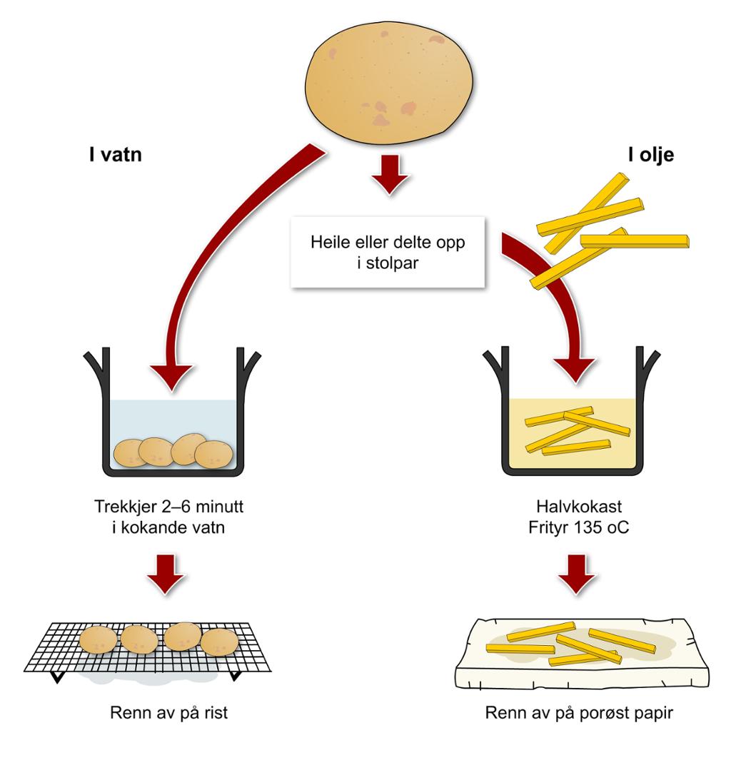 Forkoking av poteter