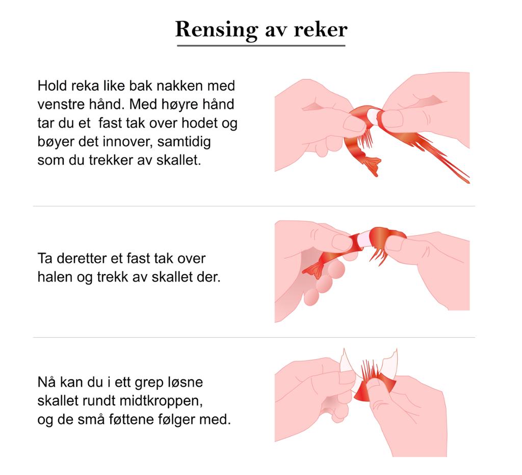 Rensing av reker