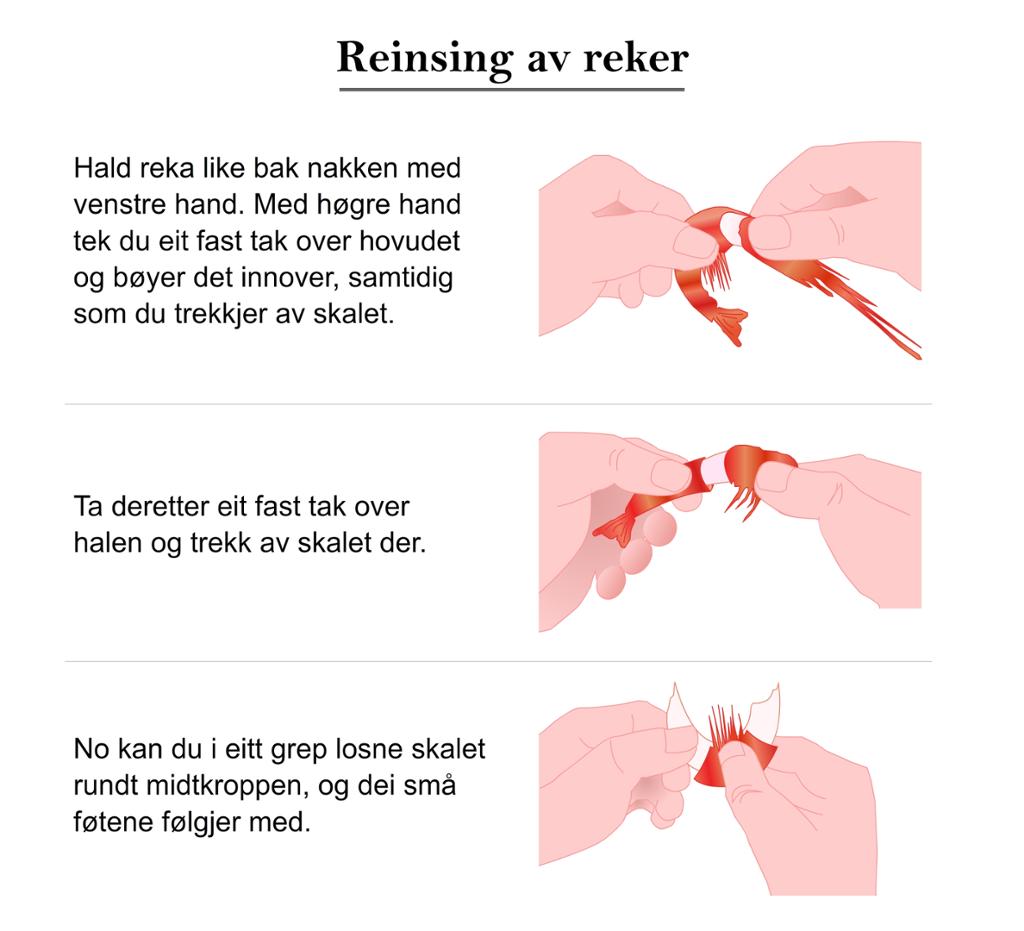 Rensing av reker