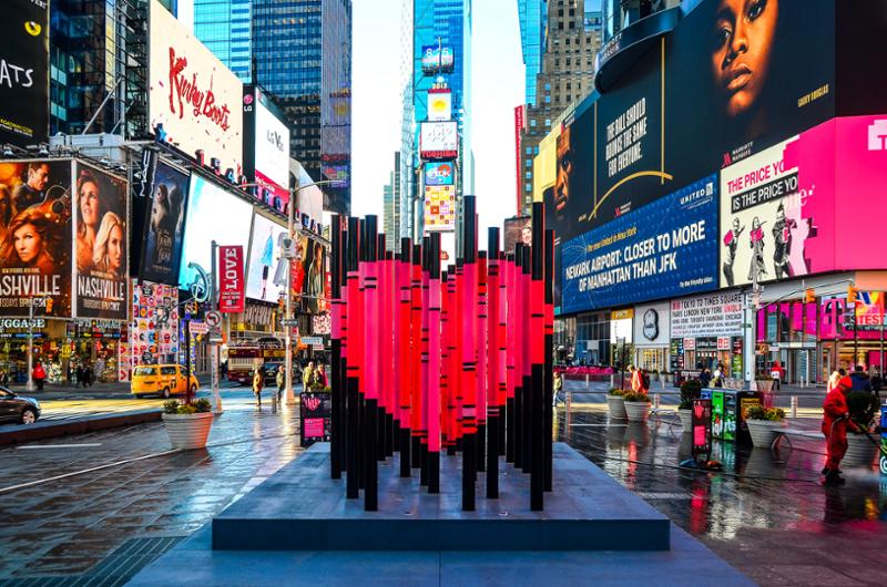 Hjertet på Times Square. Foto.