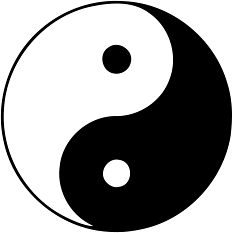 Yin og yang. Illustrasjon.