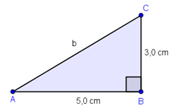 Rettvinklet trekant. Illustrasjon.