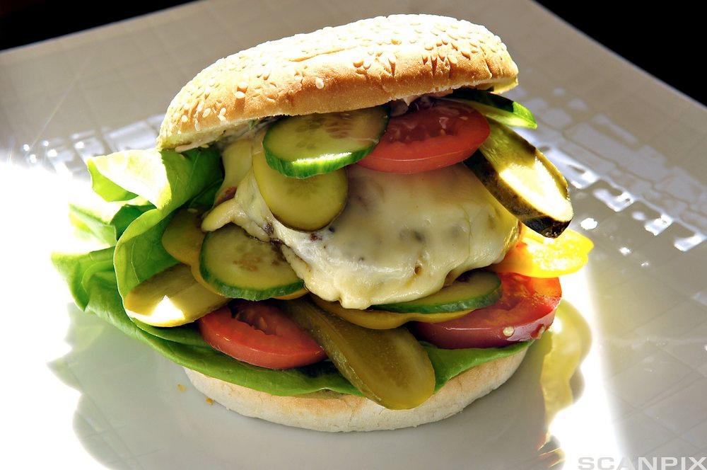 Foto av osteburger.