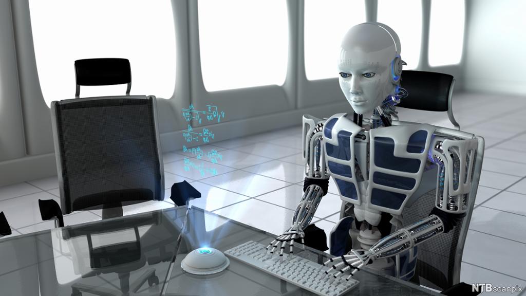 Robot foran et tastatur