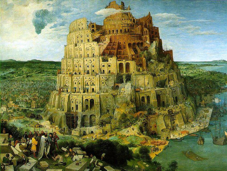 Babels tårn. Maleri.