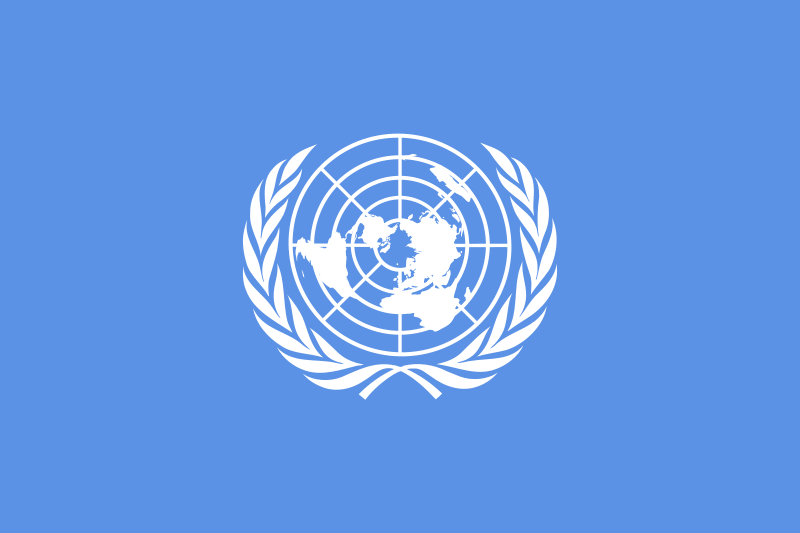 FN-flagget. Illustrasjon