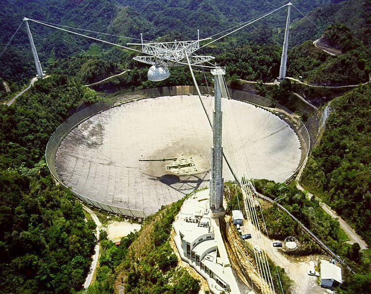 Parabolforma teleskop sett ovenfra. Foto