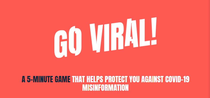 Go Viral. A 5-minute game that helps protect you against covid.19 misinformation. Illlustrasjon.