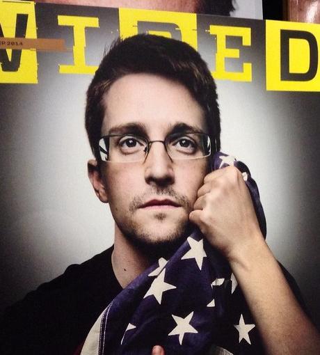 Picture of Edward Snowden on a magazine cover