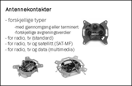 Bilde av antennekontakter