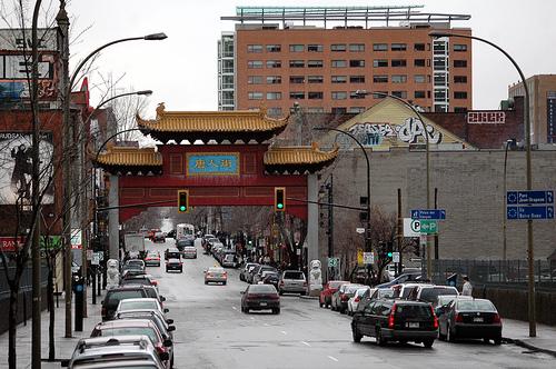 Entrance to the Asian Quarter in Montreal. Photo.