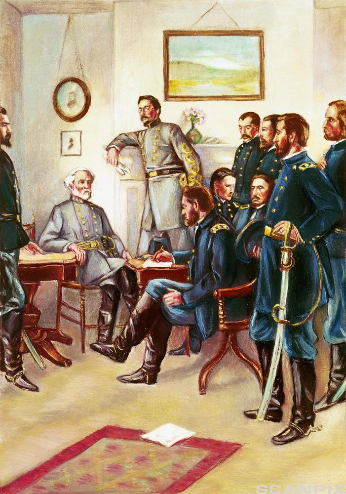 Signing of the Peace Treaty after the Civil War