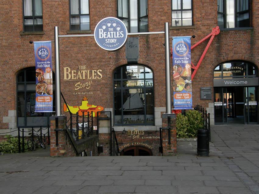 Entrance to the Beatles Visitor Centre in Liverpool