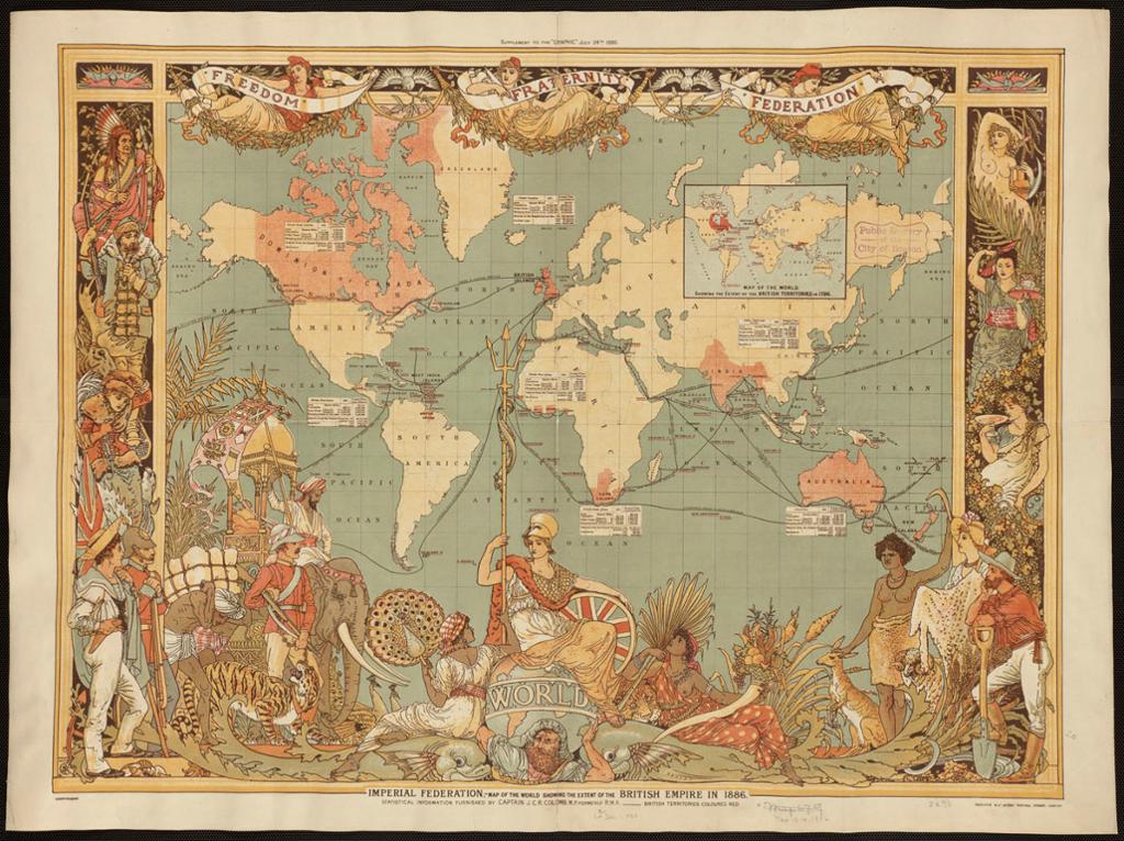 Old map of the British Empire 