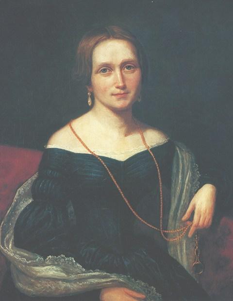 Portrett av Camilla Collett. Maleri.