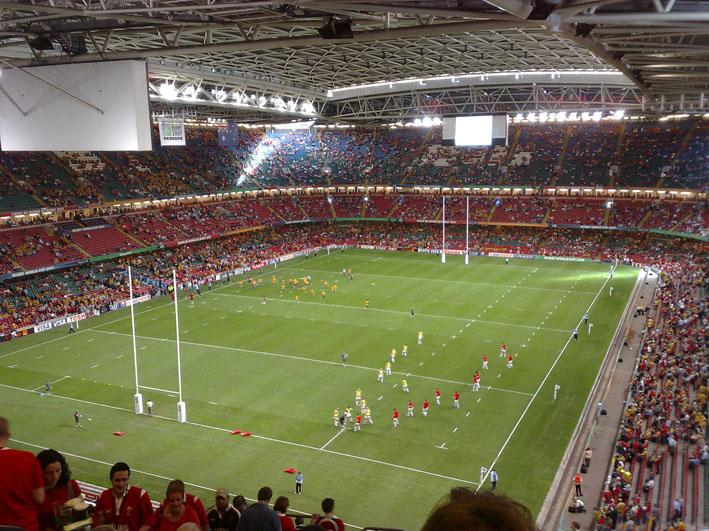 Cardiff rugby stadium. Photo.