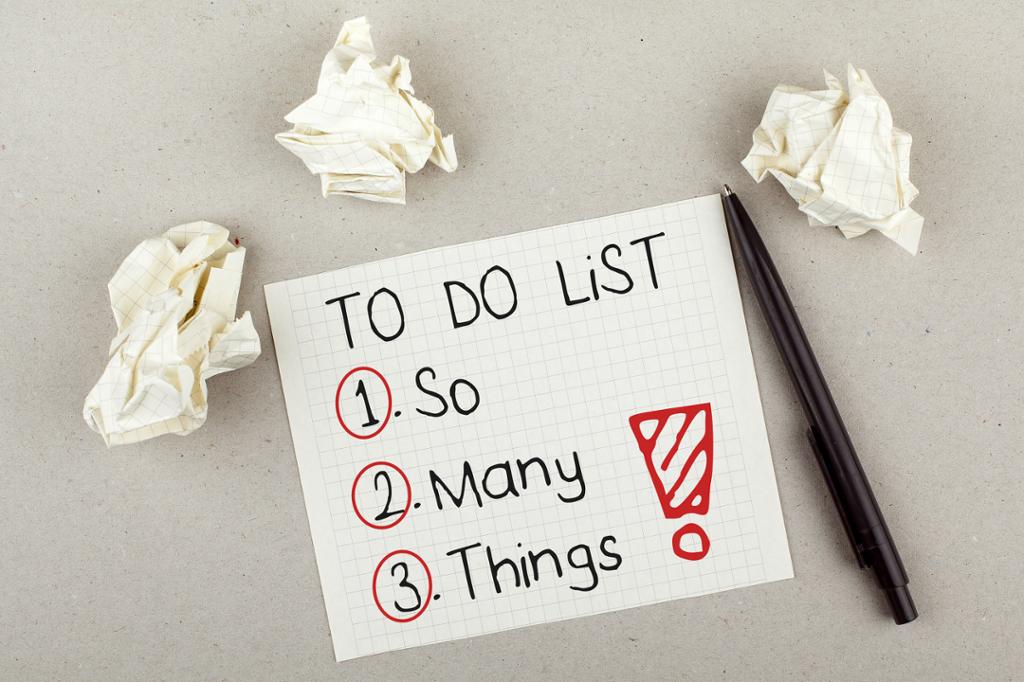 An example of a to-do list