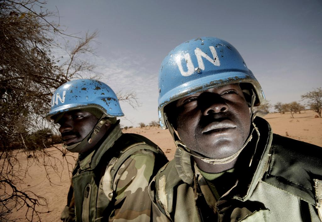 Fredsbevarende styrker i Darfur. Foto.