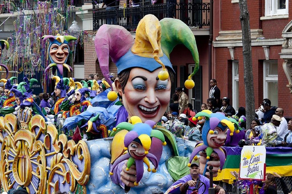 The Mardi Gras parade in New Orleans. Photo.