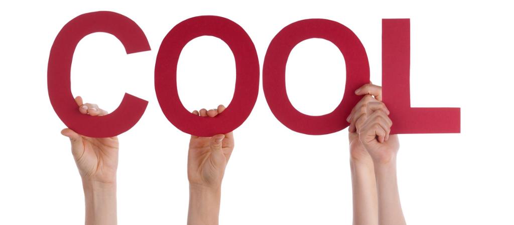 Many People Hands Holding Red Straight Word Cool