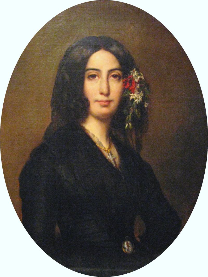 Portrettmaleri av George Sand. Maleri.