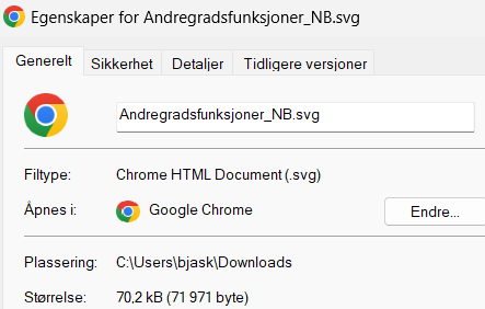 Skjermutklipp som viser et vindu med eigenskapene til ei svg-fil. Relevant informasjon er beskrevet i brødteksten. Skjermutklipp.