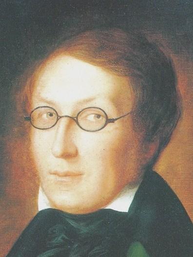 Portrett av dikter Henrik Wergeland. Maleri.