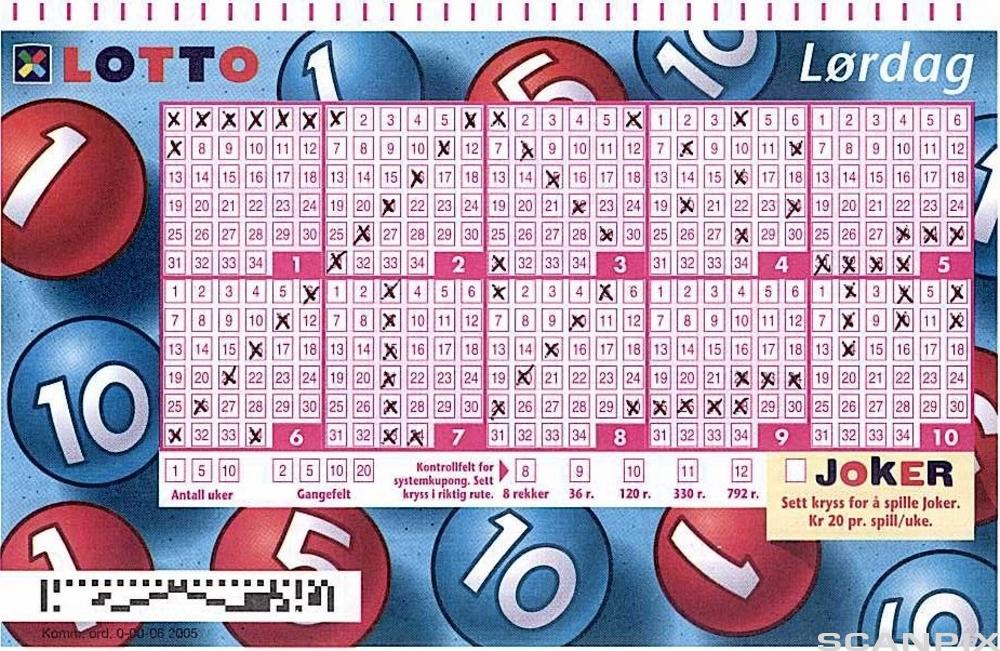 Hva er sannsynligheten for å få sju rette i Lotto når du leverer inn én lottorekke?