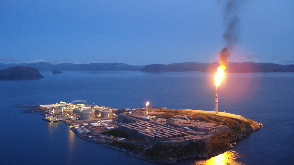 Snøhvitfeltet på Melkøya utenfor Hammerfest. foto.