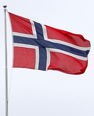 Det norske flagget. Foto. 