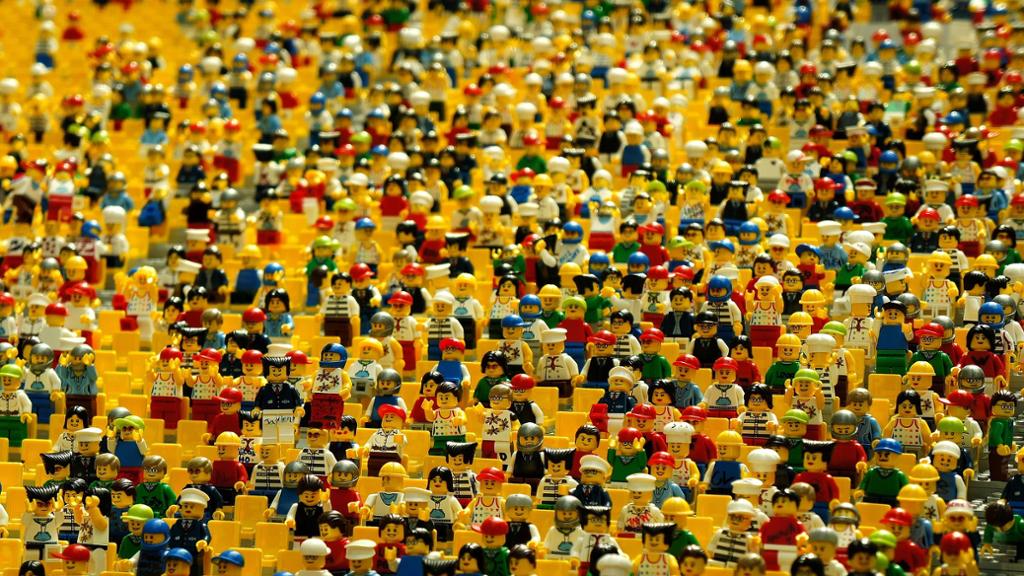  A collection of Lego figurines. Photo.