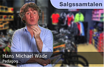 Hans Michael Wade snakkar om salssamtalen i ein sykkelbutikk. Skjermdump.