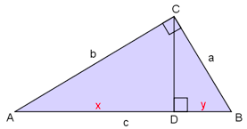 Bilde av en rettvinklet trekant