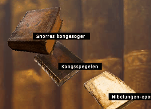 Språk- og litteraturhistorisk tidslinje. Skjermbilde.