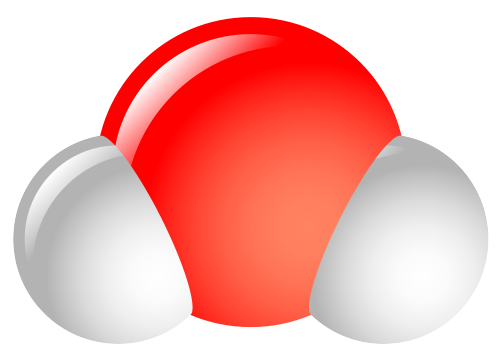 Vannmolekyl. Illustrasjon.
