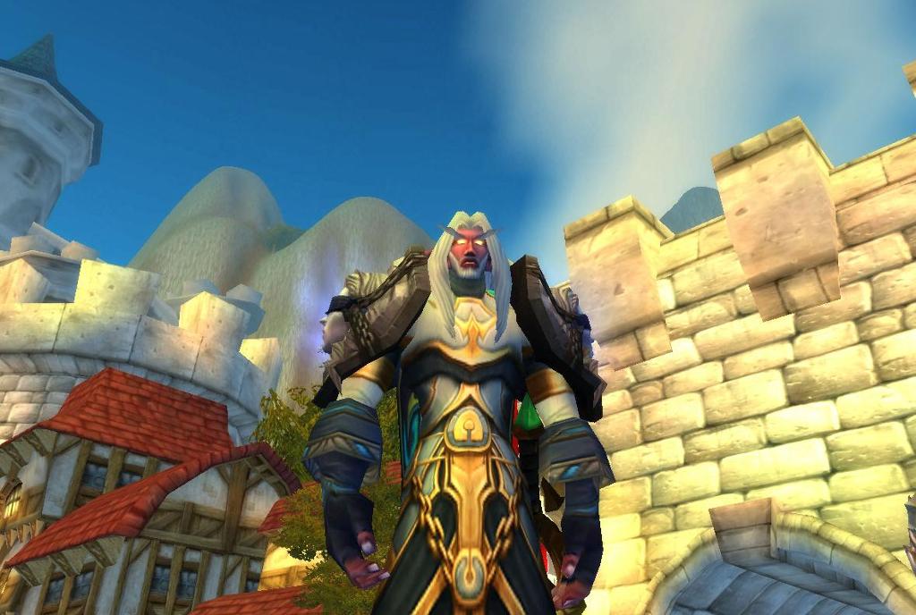En avatar i dataspillet World of Warcraft. Skjermdump.