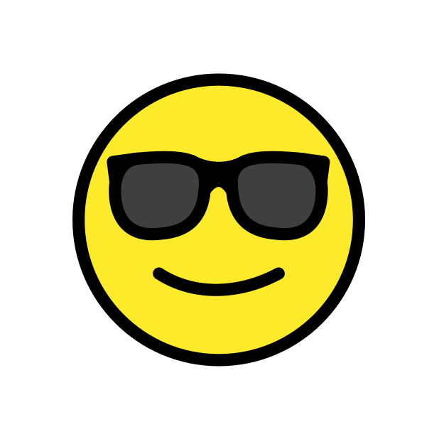 Emoji med solbriller