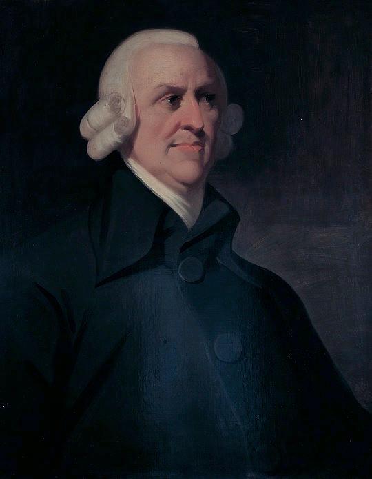 Portrett av Adam Smith. Maleri.
