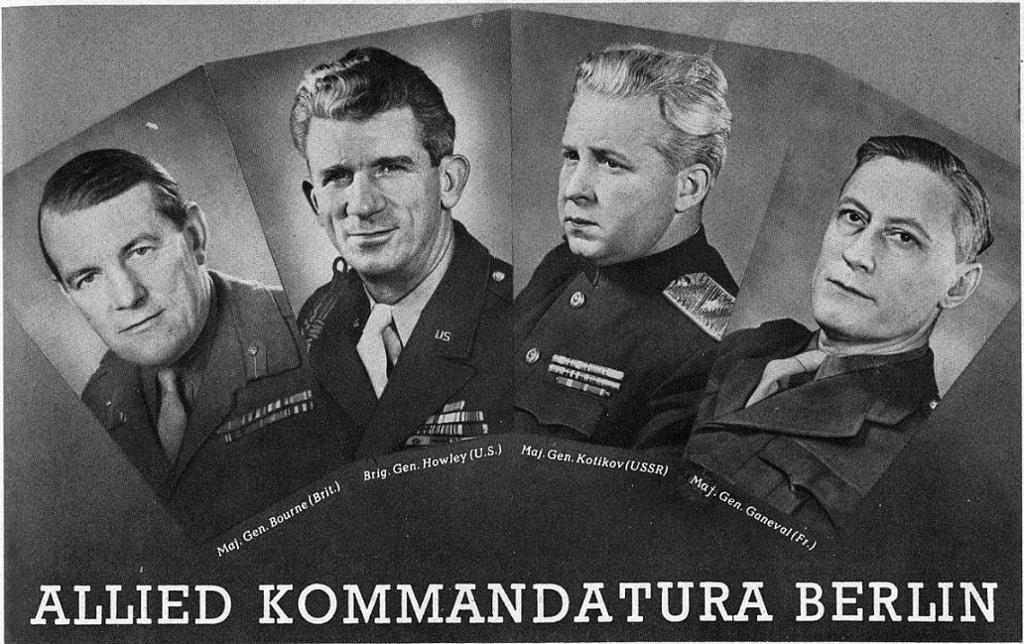 De fire generalene som forvaltet Berlin , kalt for Allied Kommandatura Berlin. Bilde.