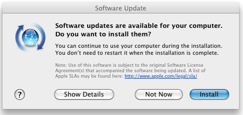 Oppdateringer av programvare for Mac IOS