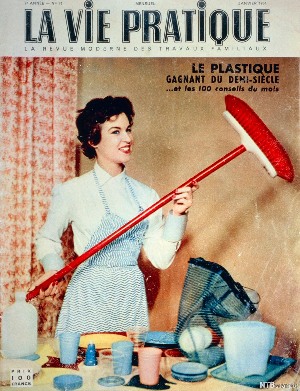 Forside på fransk magasin fra 1950-tallet. Foto.