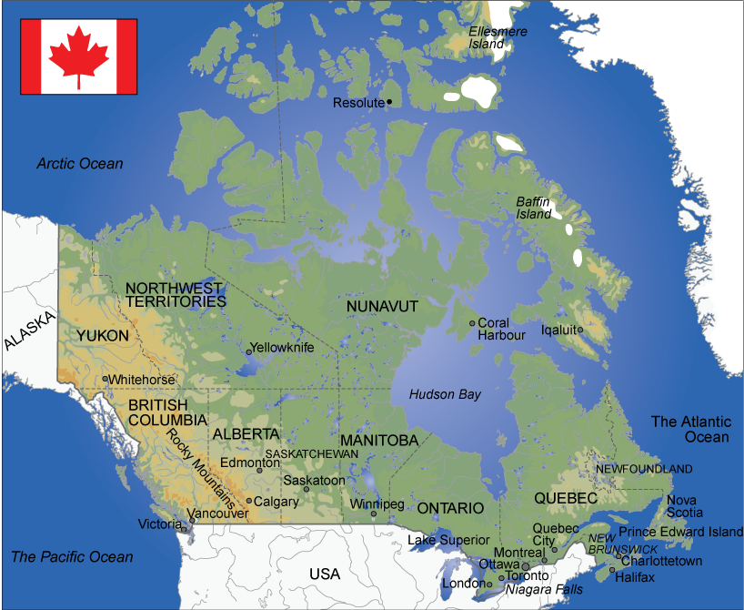 A map of Canada