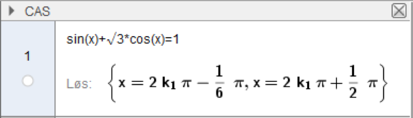 GeoGebra sin(x) √3*cos(x)\