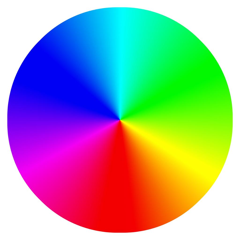 En sirkel med ulike farger. Illustrasjon.